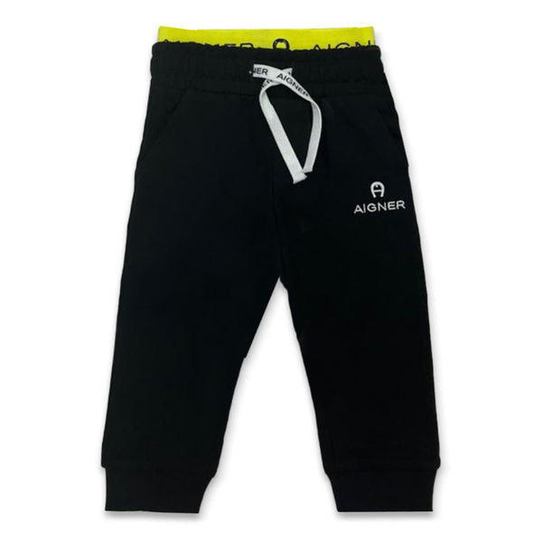 Baby Boys Black Logo Trouser