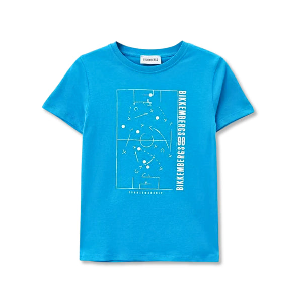 Boys Blue Logo-Print Cotton T-Shirt