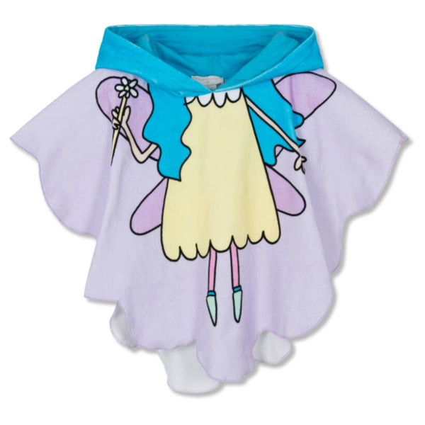 Girls Purple Cotton Fairy Poncho Towel