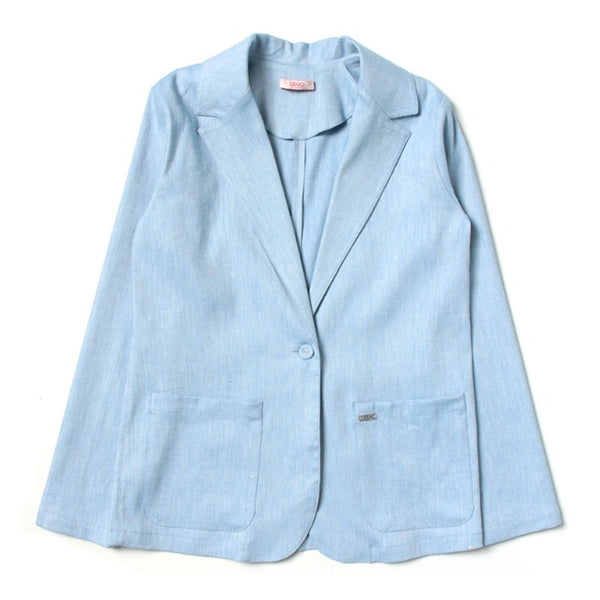 Girls Blue Single Breasted Blazer