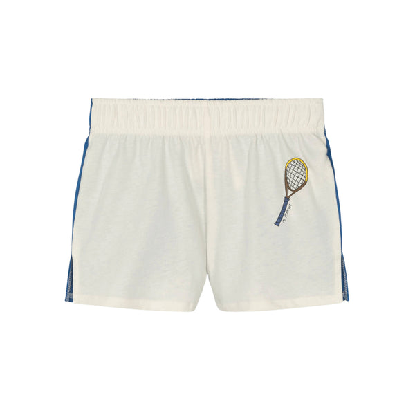 White & Blue Organic Cotton Shorts