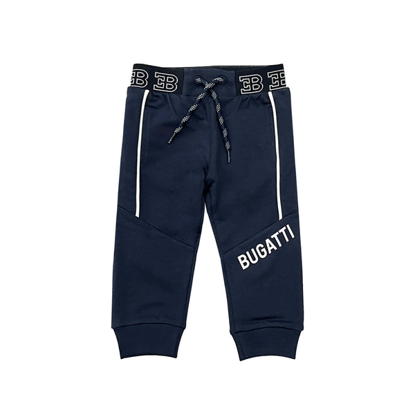 Baby Boys Navy Blue Logo-Waiste Jogger