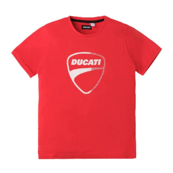 Boys Red Cotton Logo T-Shirt
