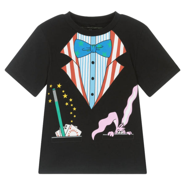 Boys Black Cotton Magician T-Shirt