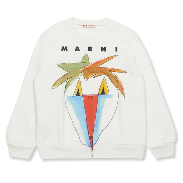 Unisex Ivory Graphic-Print Sweatshirt