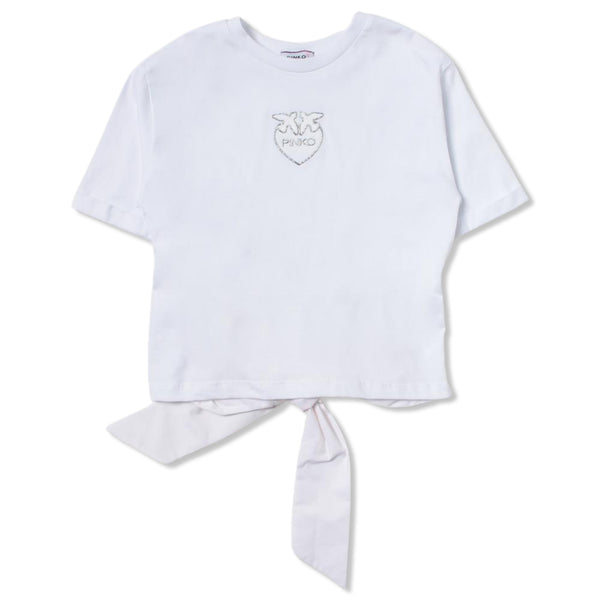 Girl White Cotton T-Shirt