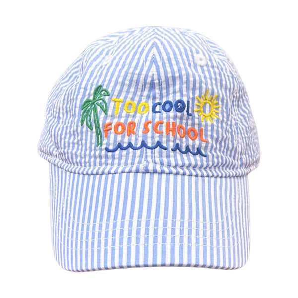 Boys Blue Logo-Print Stripe Cap