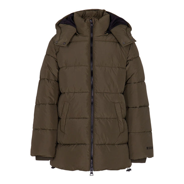 Kids Green Puffer Hooded Jacket
