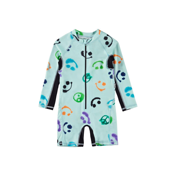 Boys Blue Happy Face Swimsuit