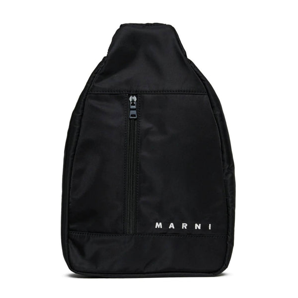 Boys Black Logo-Embroidered Crossbody Bag