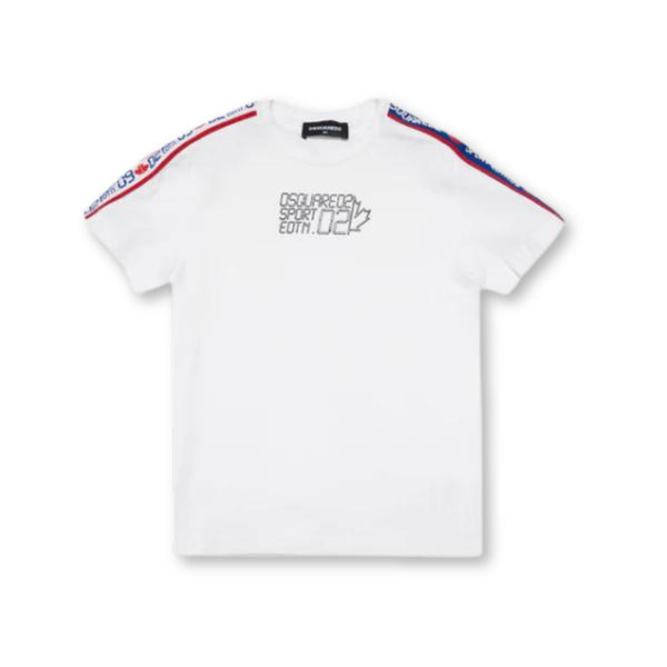 Unisex White Logo-Print Cotton T-shirt