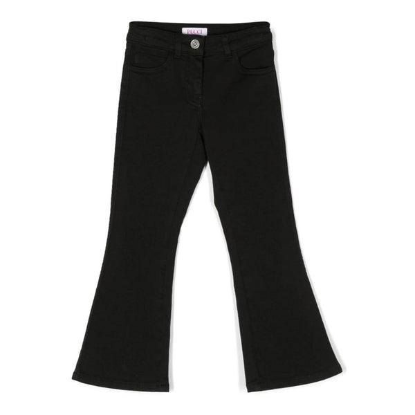 Girls Black Stretch Cotton Jeans