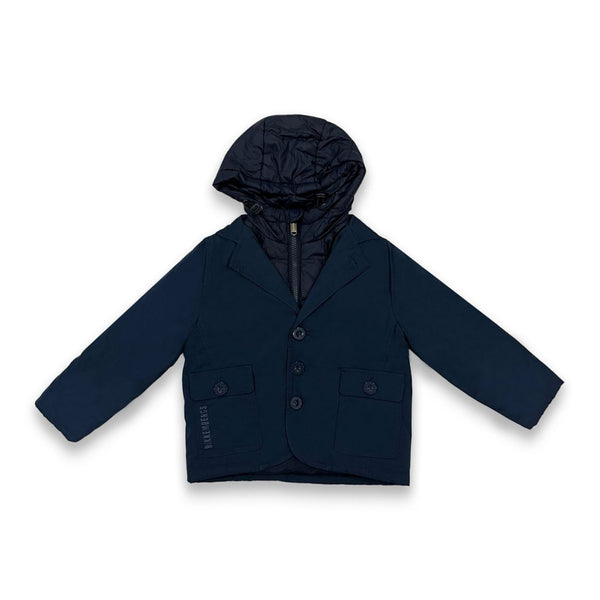 Boys Navy Blue Hooded Jacket