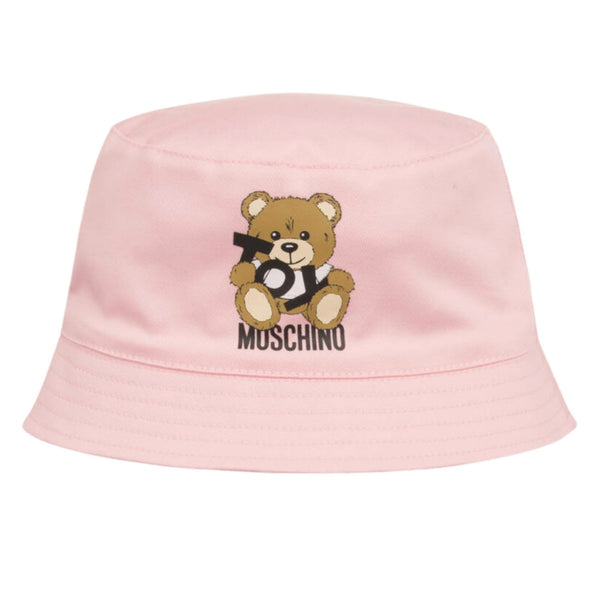 Baby Girls Pink Teddy Bear Bucket Hat