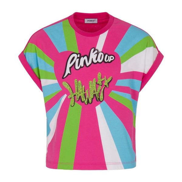 Girls Pink Jersey Cotton T-Shirt