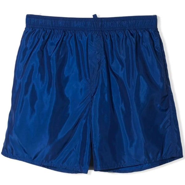 Blue Logo Print Swim Shorts