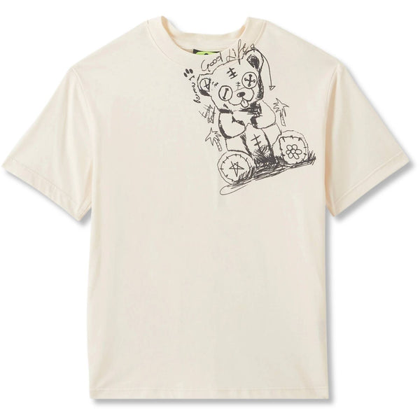 Boys Cream Teddy-Print Cotton T-Shirt