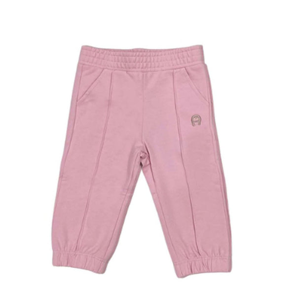 Baby Girls Pink Cotton Jersey Trousers