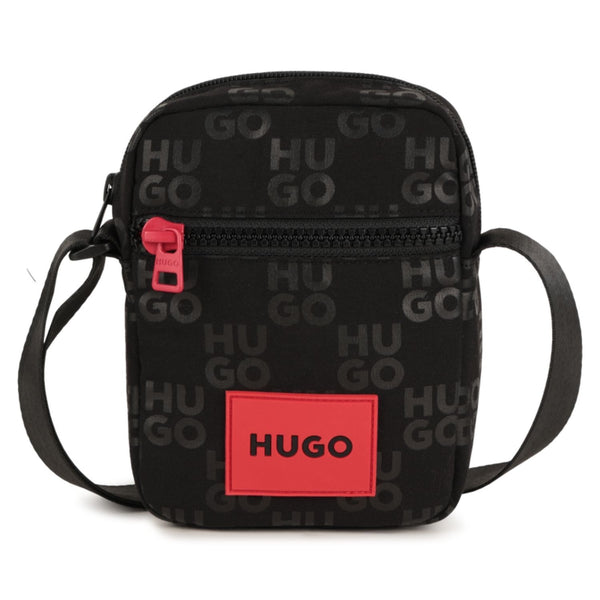 Boys Black Logo-Patch Belt Bag