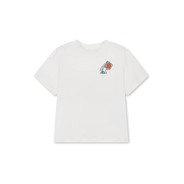 Boys Ivory Cotton Glasses T-Shirt
