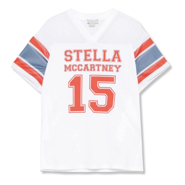 Boys White Stella-Print Cotton T-Shirt