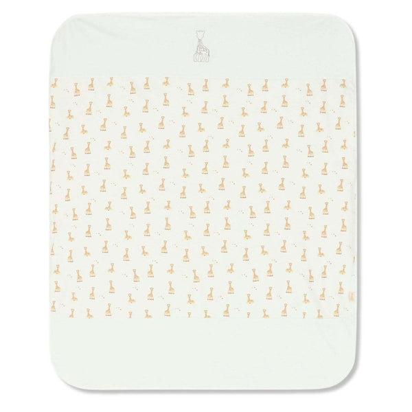 Baby Unisex Cream Embroidered Logo Blanket