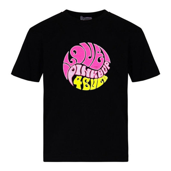 Girl Black Cotton T-Shirt
