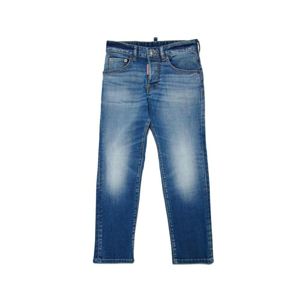 Unisex Denim Blue Straight Jeans