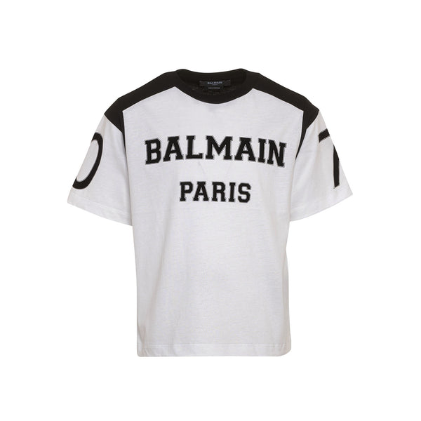 Boys White Logo Print T-Shirt