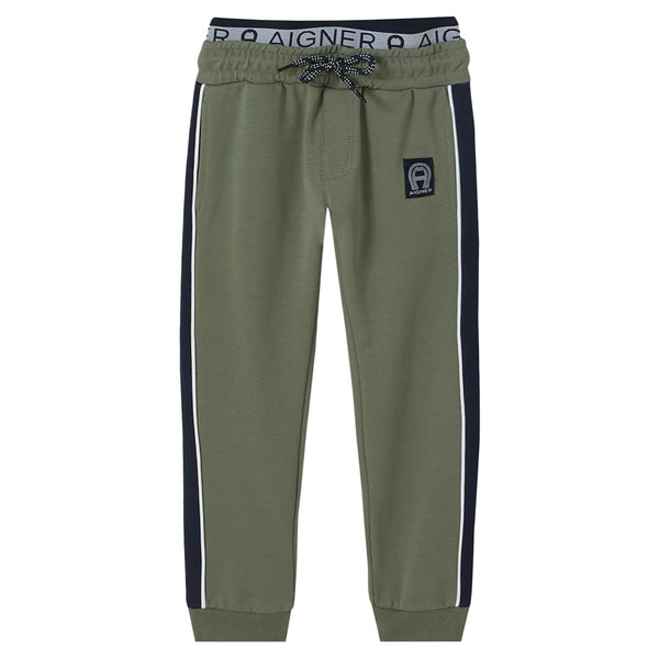 Baby Boys Green Flex Fit Logo Joggers