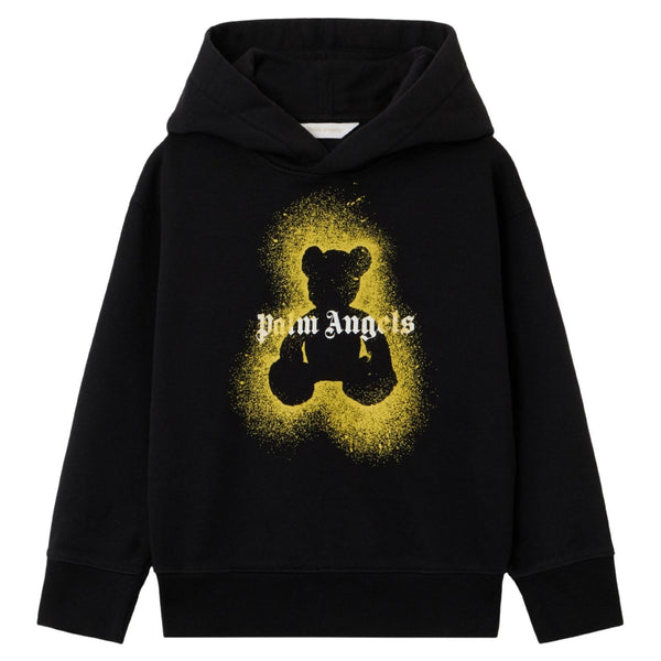 Boys Black Bear Logo-Print Hoodies