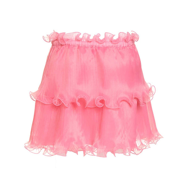 Pleated Ruffled Skirt
