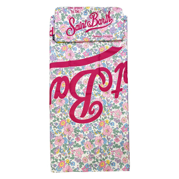 Girls Pink Floral-Print Towel