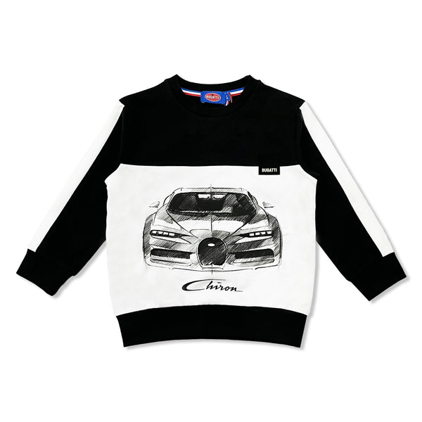 Boys Black Car-Print Sweatshirt
