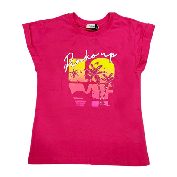 Girl Pink Cotton T-Shirt