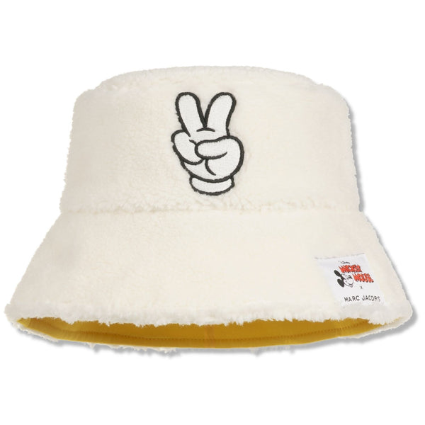 Boys White Faux Bucket Hats