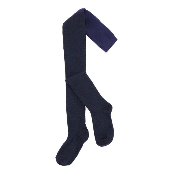 Girls Dark Blue Tights With Glitter And An Elastic