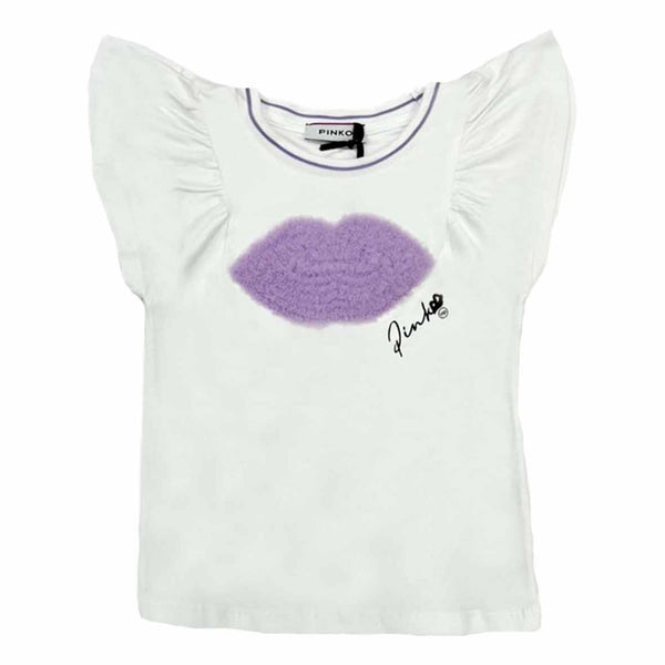 Girl White Cotton T-Shirt