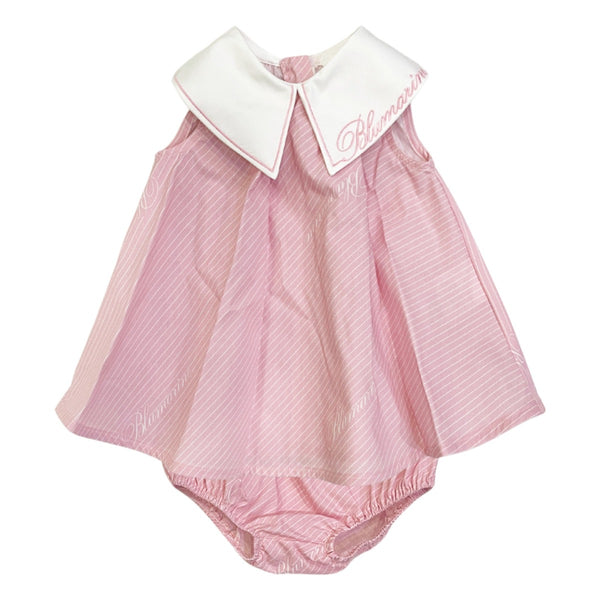 Baby Girls Pink Logo Print Dress