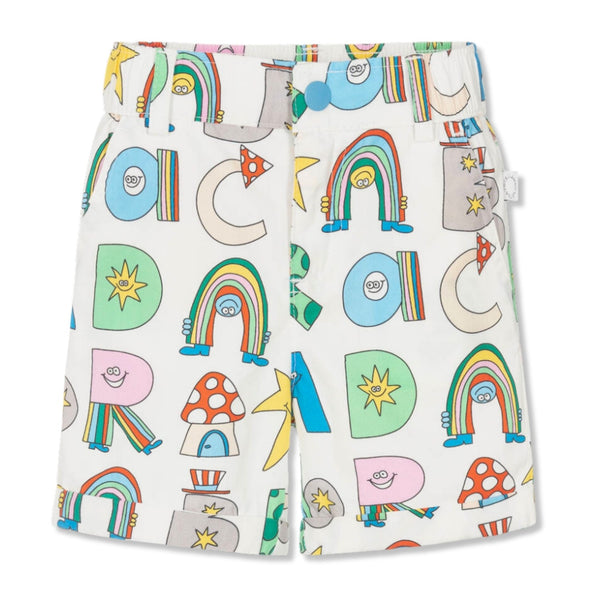 Boys Ivory Cotton Magical Letters Shorts