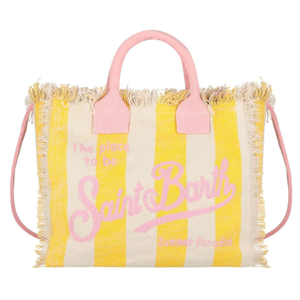 Girls Yellow & Pink Jute Phone Bag