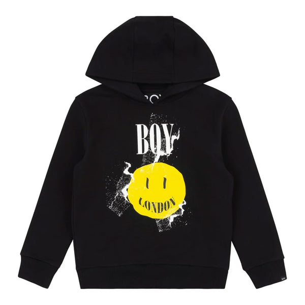 Boys Kids Text Hoodie Black - Unisex