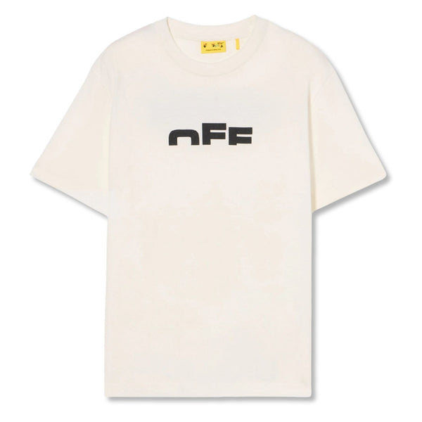 Boys White Wraparound Logo-Print T-Shirt