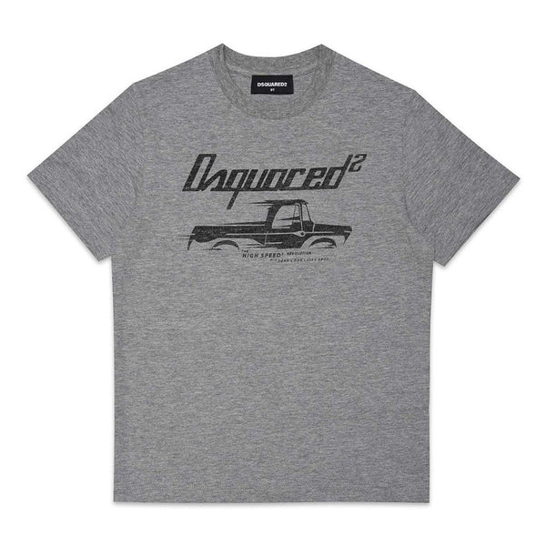 Grey Logo Printed T-Shirt