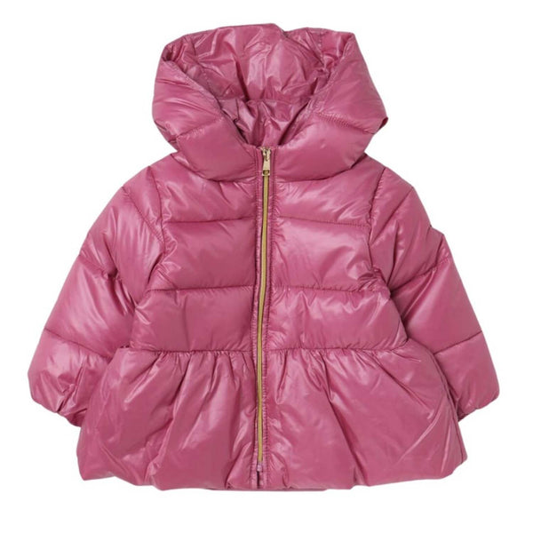 Girls Pink Long-Sleeves Padded Jacket