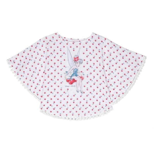 Girls Pink  Disney Tinkerbell Cherry Print Top