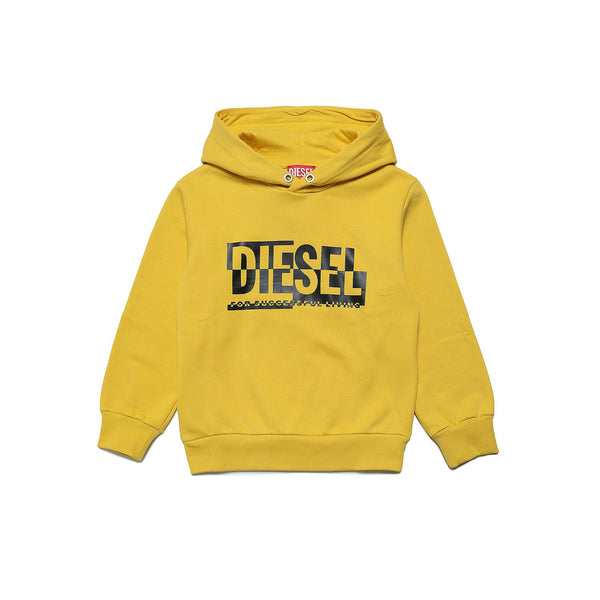 Kids Yellow Logo Pint Hoodie