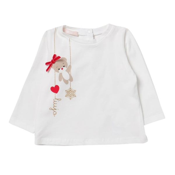 Baby Girls White Full Sleeves T-Shirt