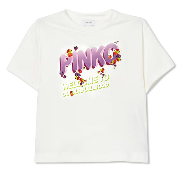 Girl White Cotton T-Shirt