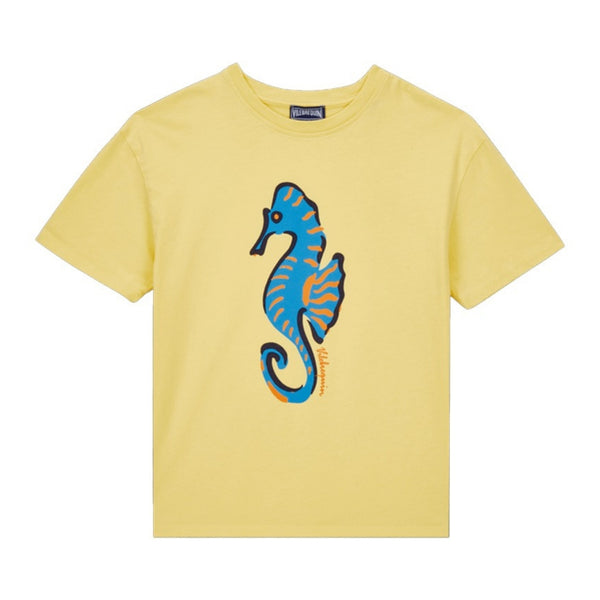 Boys Yellow Seahourse Print T-Shirt